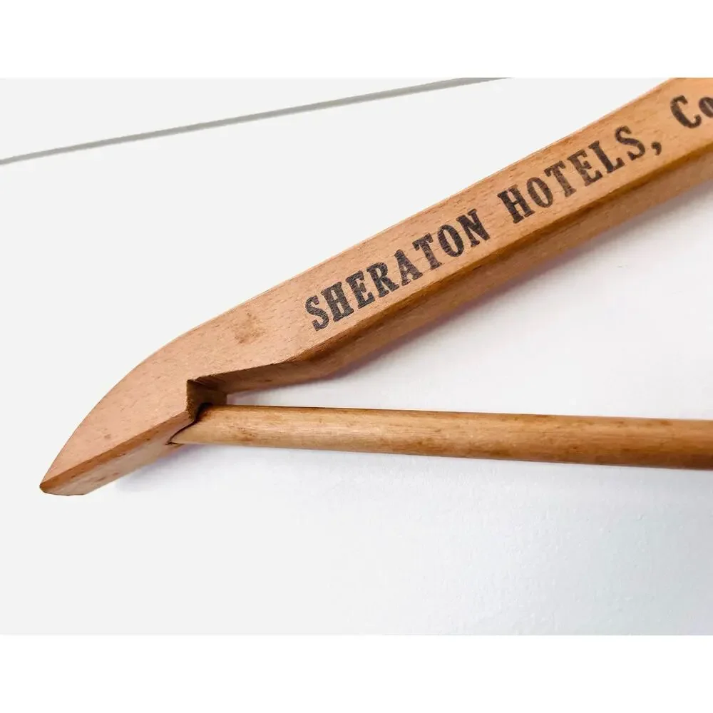 VTG Sheraton Hotels U.S.A. Hawaii Canada and Overseas Antique Wooden Coat Hanger